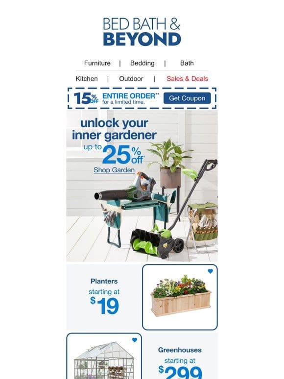 Up to 25% Off Everything to Let Your Inner Gardener Shine  ‍