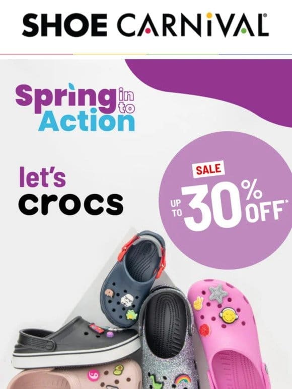 Up to 30% off Crocs just for you