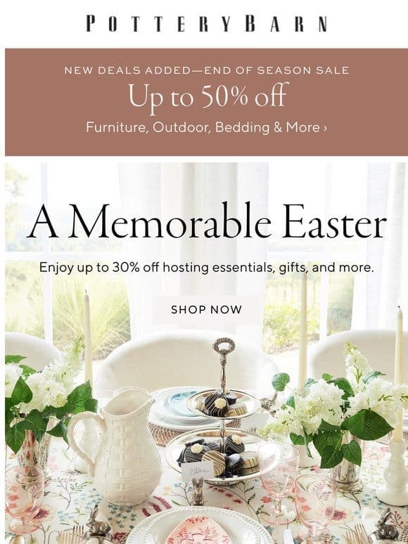 Up to 30% off Easter favorites