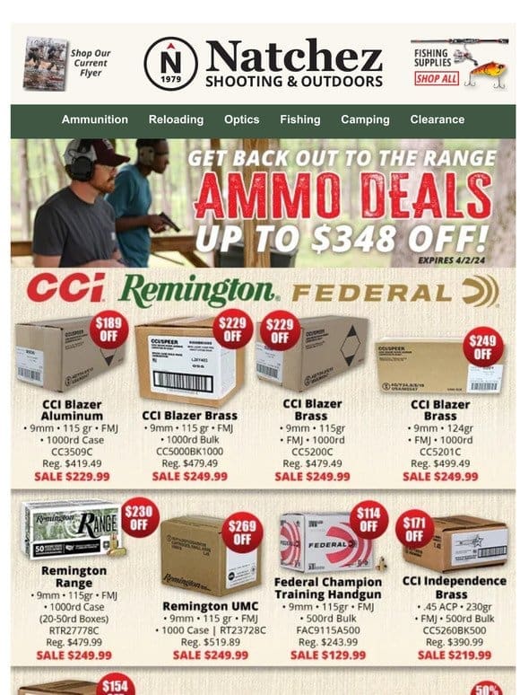 Up to $348 Off with Range Ready Ammo Deals!