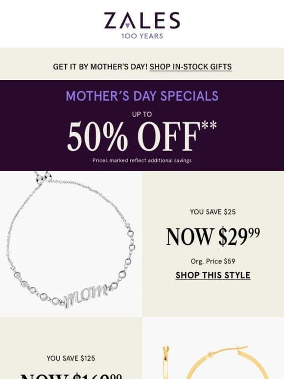 Up to 50% Off** Gifts For Mom!