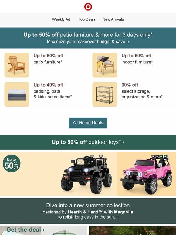 Up to 50% off patio furniture & more for a limited time