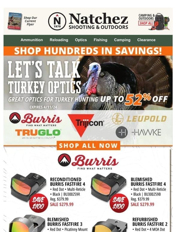 Up to 52% Off Optics to Take Turkey Hunting to the Next Level!
