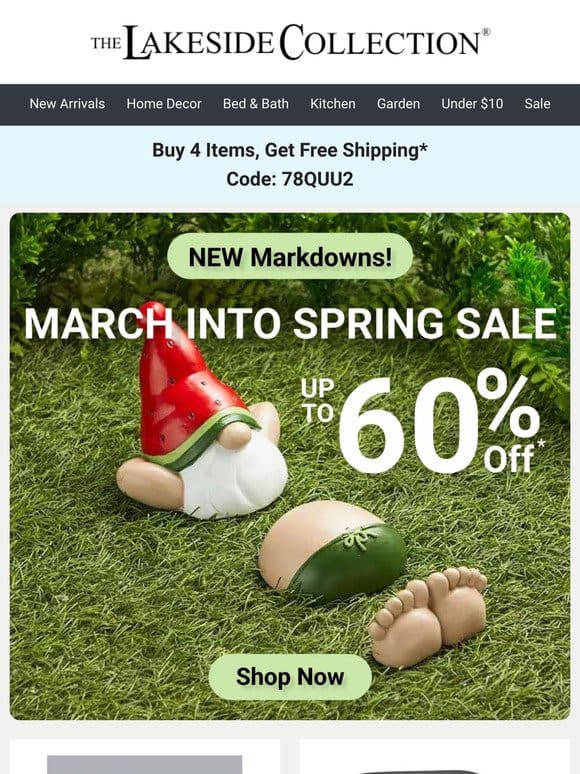 Up to 60% Off New Markdowns for Spring!