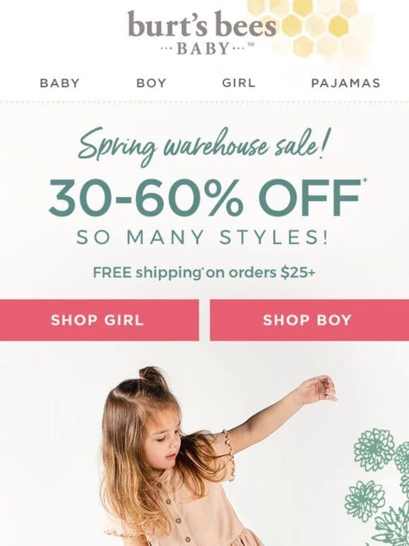 Up to 60% off – Spring Warehouse Sale!