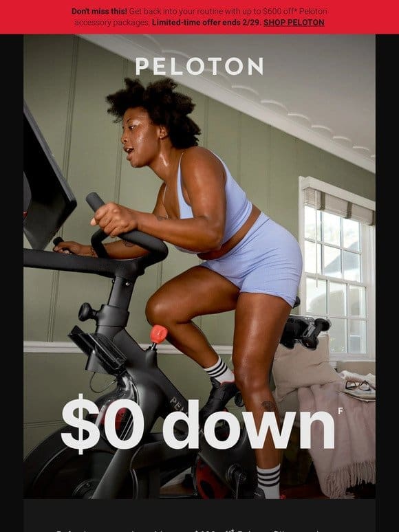 Up to $600 off Peloton accessory packages