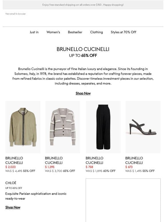 Up to 65% off | Brunello Cucinelli