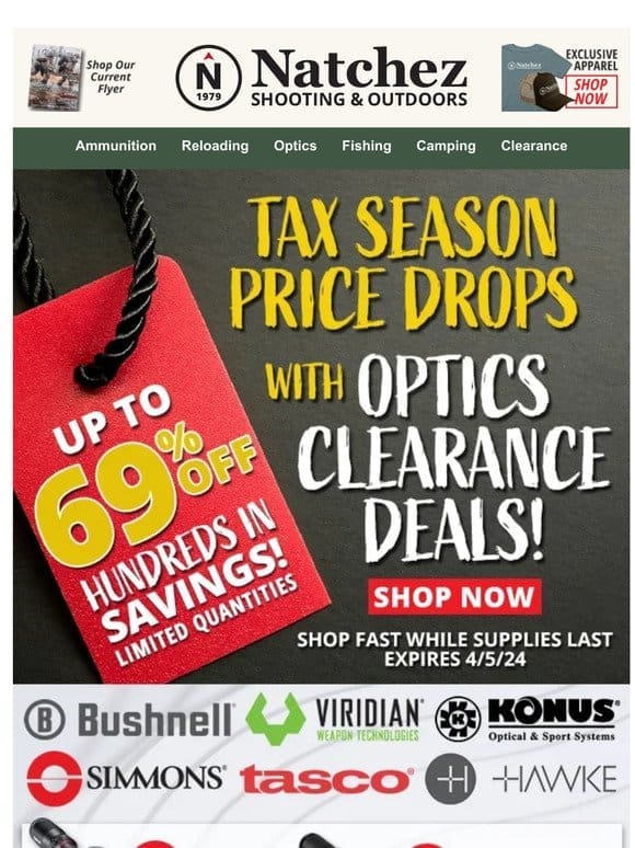 Up to 69% Off with Tax Season Price Drops on Optics Clearance Deals!