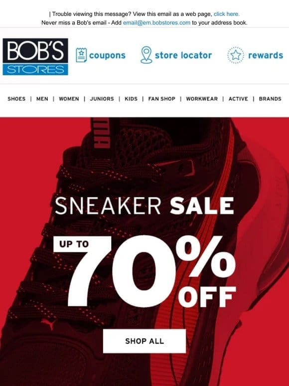 Up to 70% OFF – Our Sneaker Sale is Sure a Shoe-in