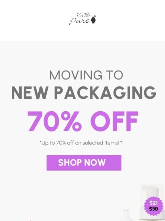 Up to 70% off is still blooming