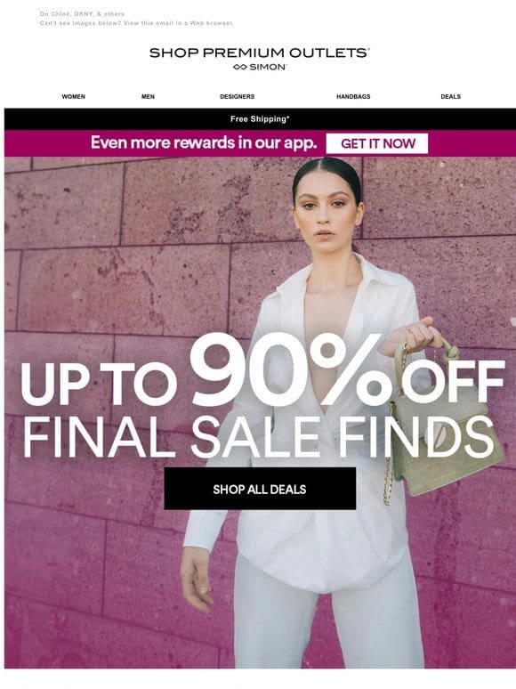 Up to 90% Off Final Sale Finds