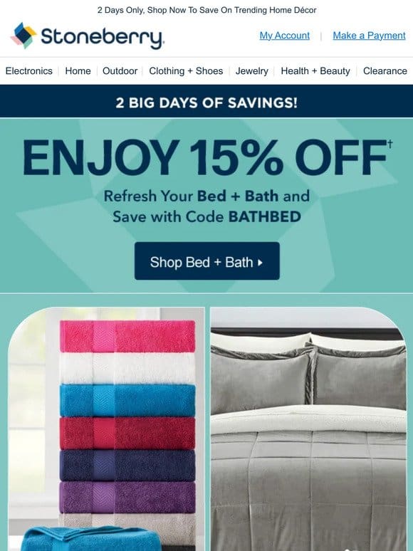 Upgrade Your Nest With 15% Off Bed & Bath