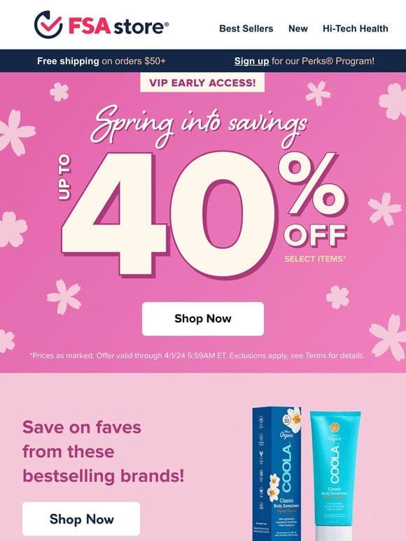 VIPs shop up to 40% OFF first!