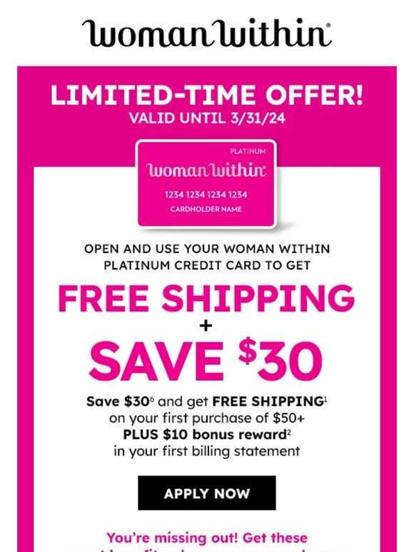 Want Free Shipping + Save $30?