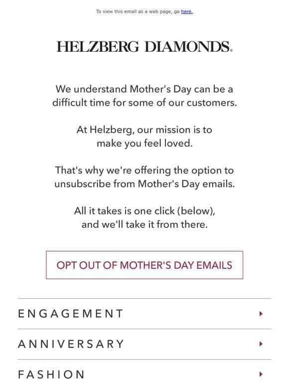Want to opt out of Mother’s Day emails?