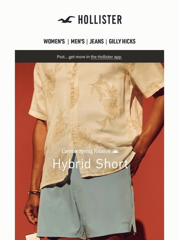 Wear-everywhere hybrid shorts.