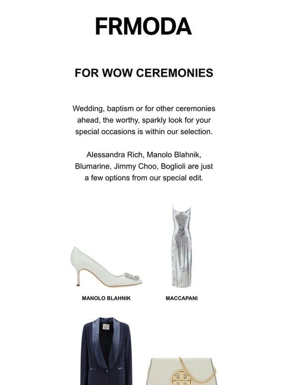 Wedding or ceremony? Get ready!
