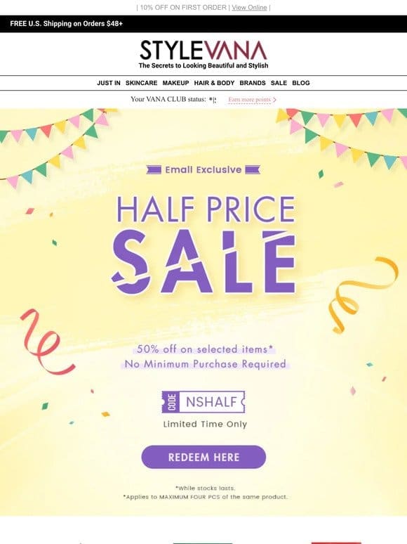 Weekend Wow: 50% Off Half-Price Sale is Here!