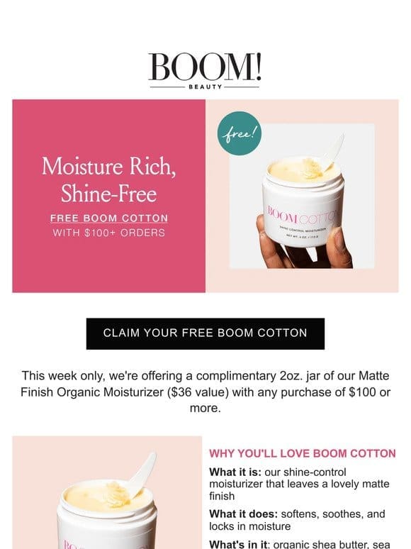 Weekly exclusive: FREE Boom Cotton