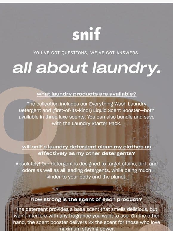 We’re airing our dirty laundry. ;)