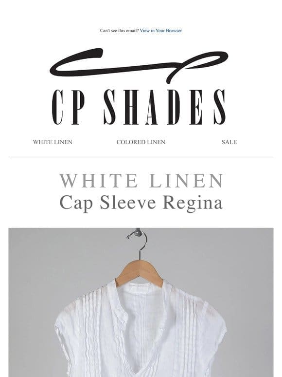 White Linen Cap Sleeve Regina