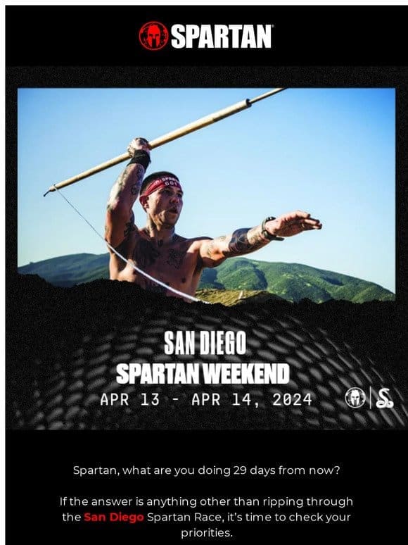 Will we see you at the San Diego Spartan Race?