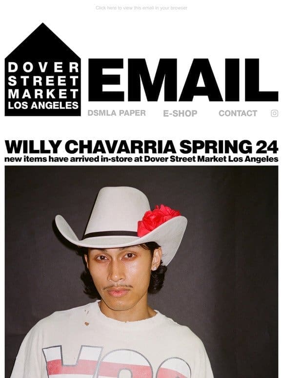 Willy Chavarria Spring 24 new items have arrived at Dover Street Market Los Angeles