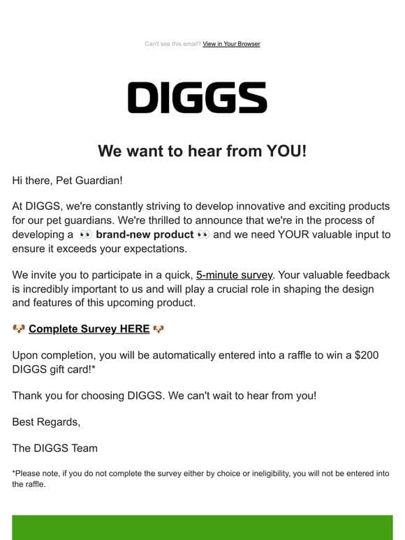 Win $200 to DIGGS
