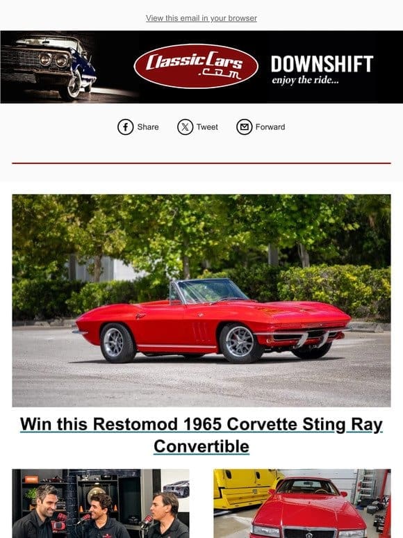 Win this Restomod 1965 Corvette Sting Ray Convertible