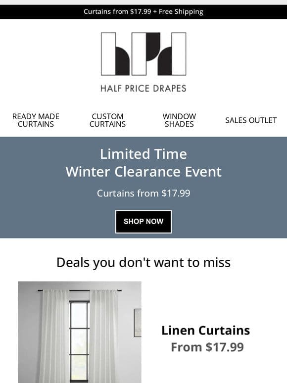 Winter Clearance Event Is HERE