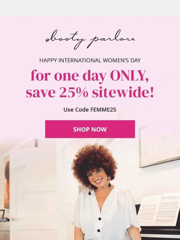 Women’s Day sale: 25% off sitewide