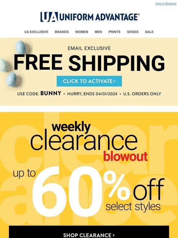 Woohoo! Clearance BLOWOUT up to 60% off