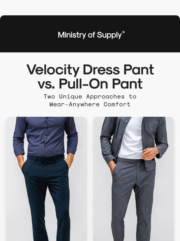 Work Travel “Linen”: Velocity Dress Pant vs. Pull-On Pant