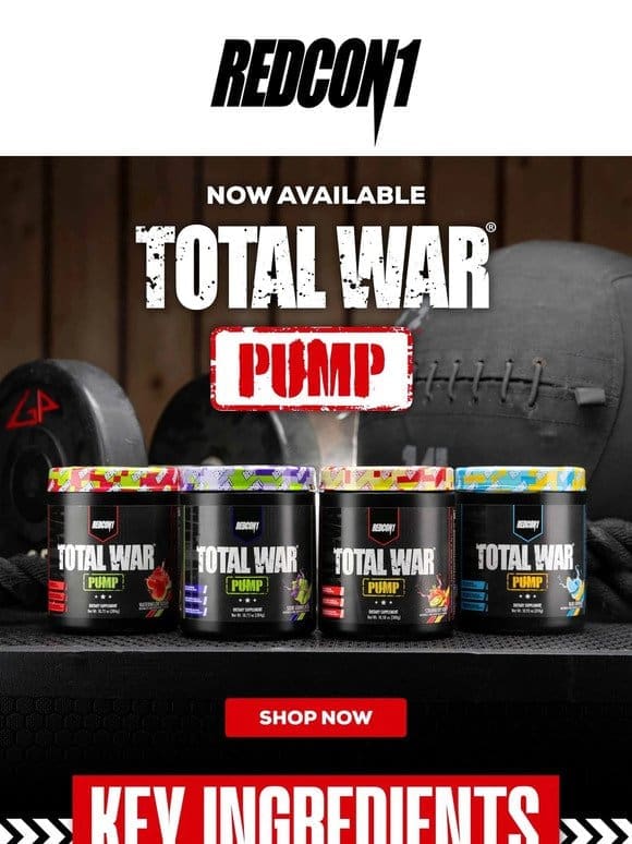 Workout late at night? Introducing TOTAL WAR Pump with zero caffeine