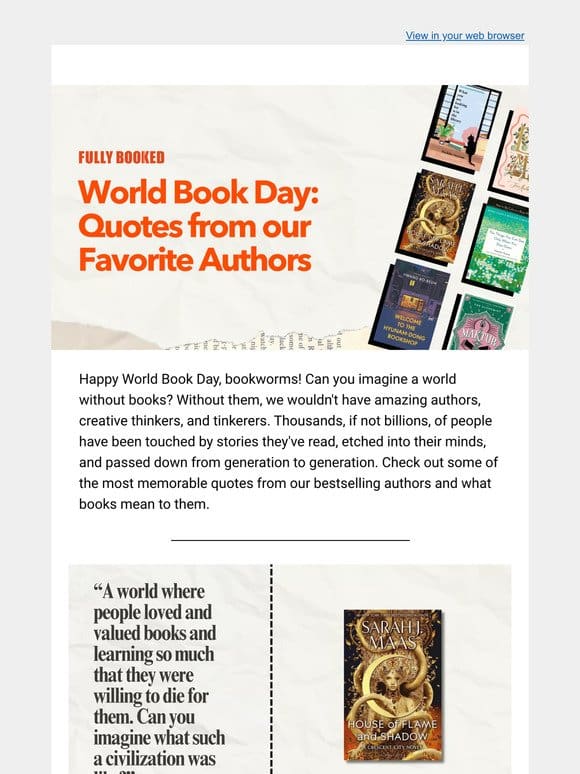 World Book Day: Quotes from our Favorite Authors