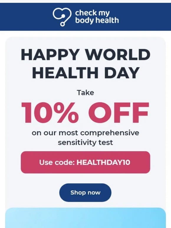 World health day sale is now LIVE!