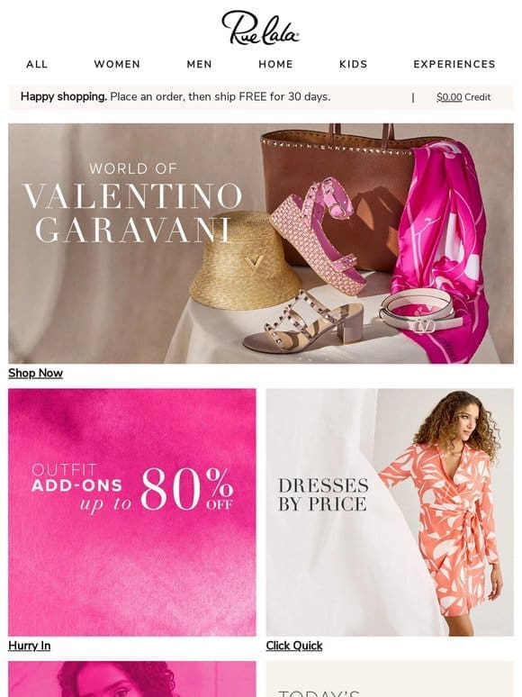 World of Valentino Garavani • Up to 80% Off Outfit Add-Ons