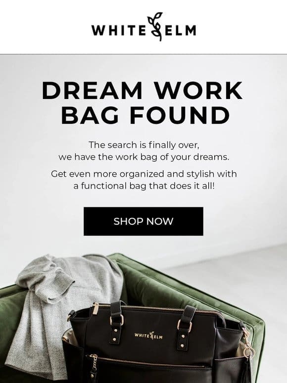 You Found Your Perfect Work Bag