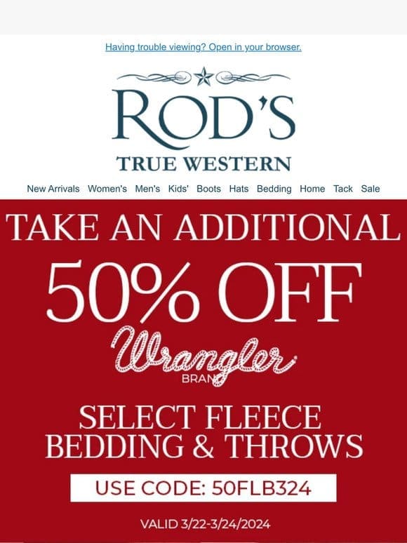 You can still Take an ADDITIONAL 50% Off Select Fleece Bedding & Throws