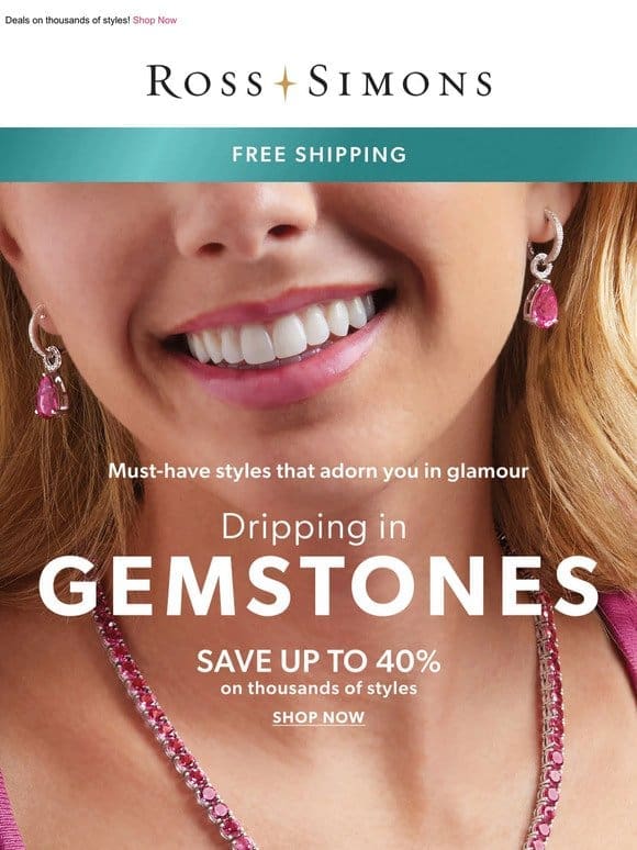 You deserve to indulge: Save up to 40% on gemstone jewelry