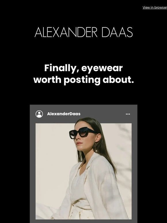 You won’t believe who’s wearing Alexander Daas.