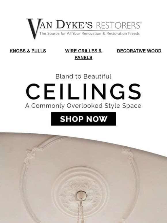 Your Ceiling — from Bland to Beautiful!