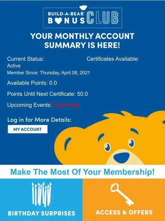 Your Monthly Account Summary Is Here!