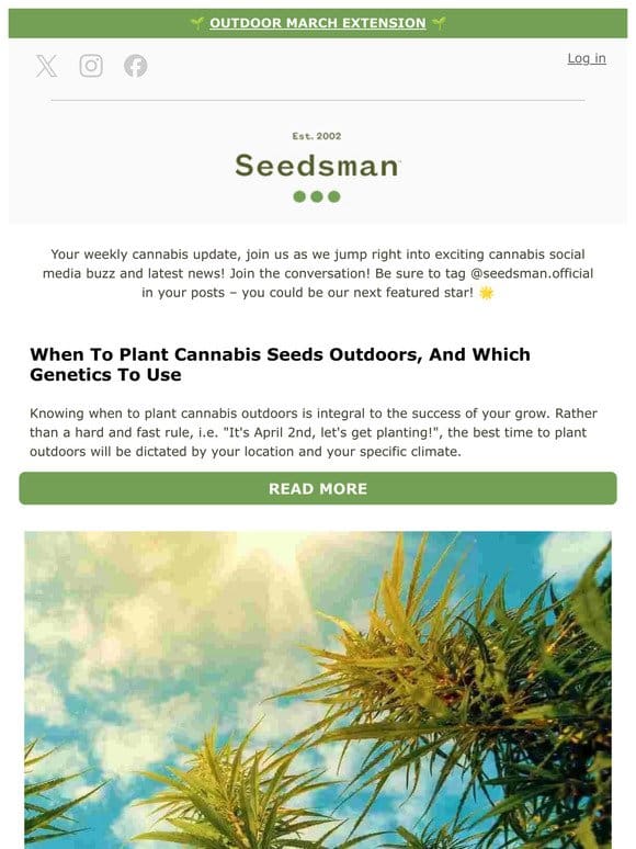 Your Seedsman Weekly Update
