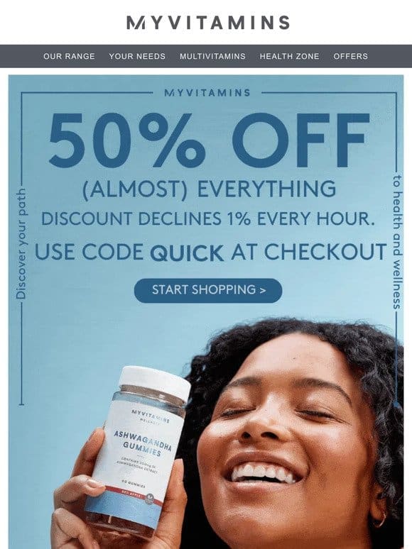 Your discount starts at 60% and is declining by the hour!