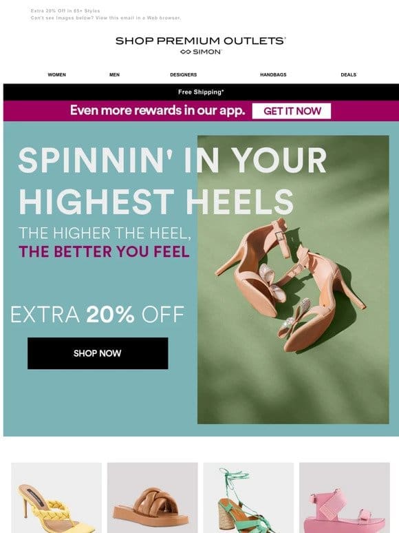 Your next heels are on sale