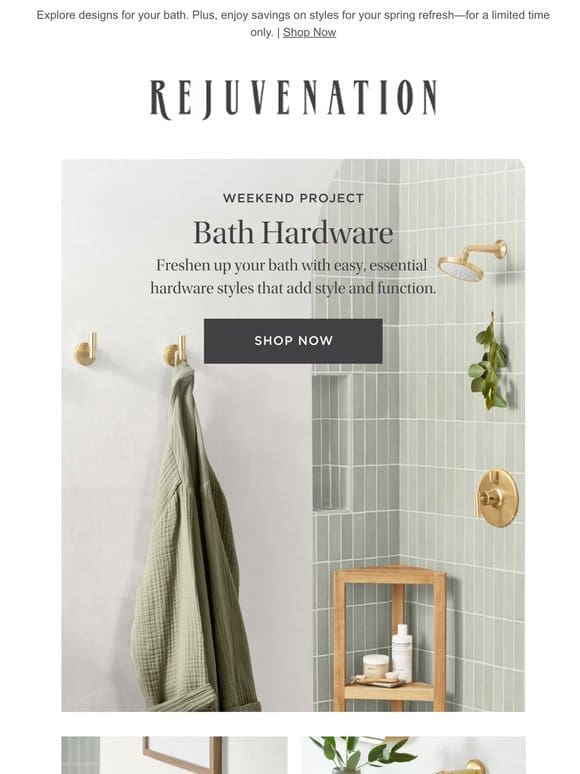 Your weekend project: Bath hardware refresh