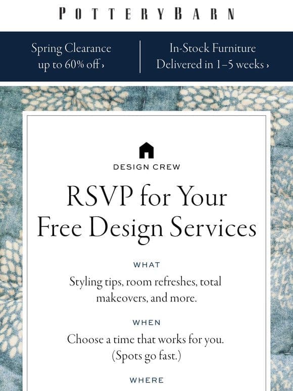 You’re invited: Book a FREE appt