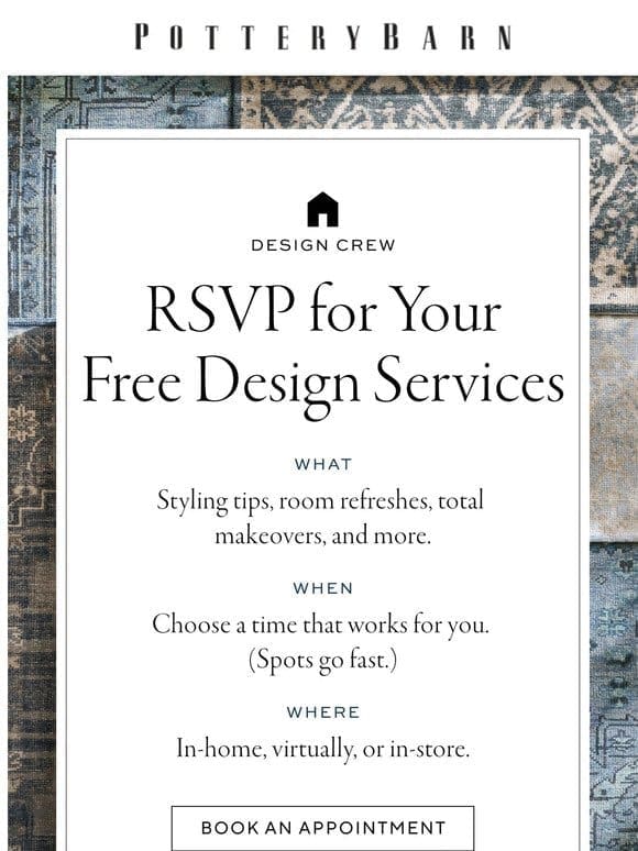 You’re invited: Book a free appt