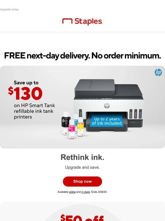 You’ve gotta see these HP Smart Tank printers! Save up to $130.